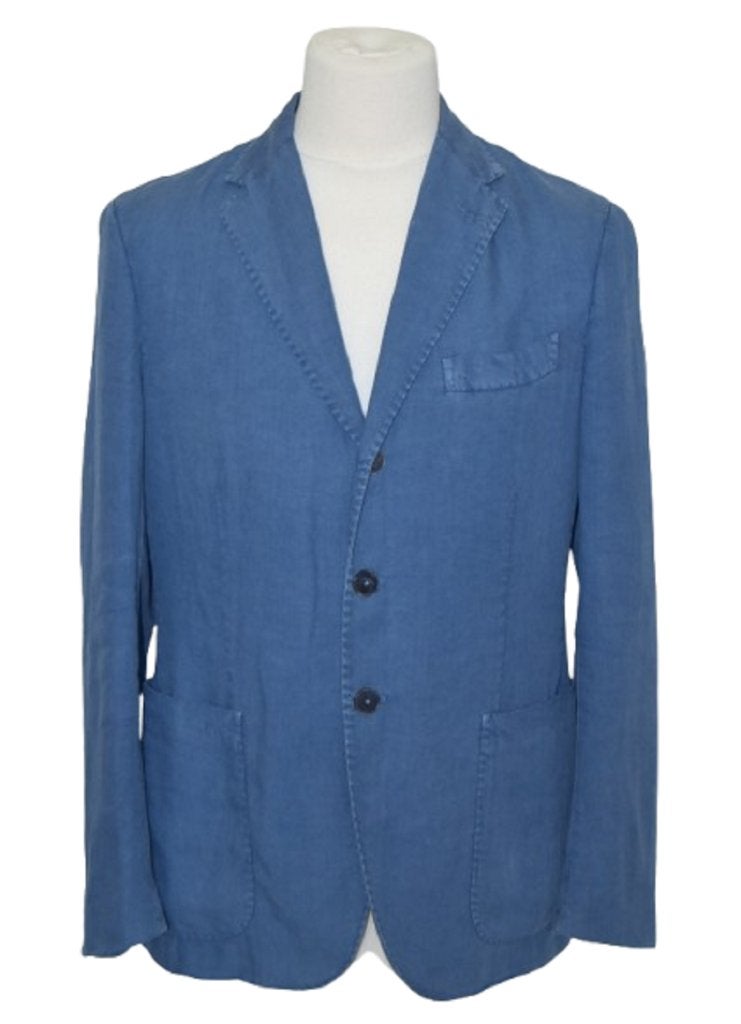 The Gigi linnen kostuum, pak, suit, blauw, Mt. 50 / M, Zo goed als nieuw, The Gigi, Verzenden, Maat 48/50 (M)