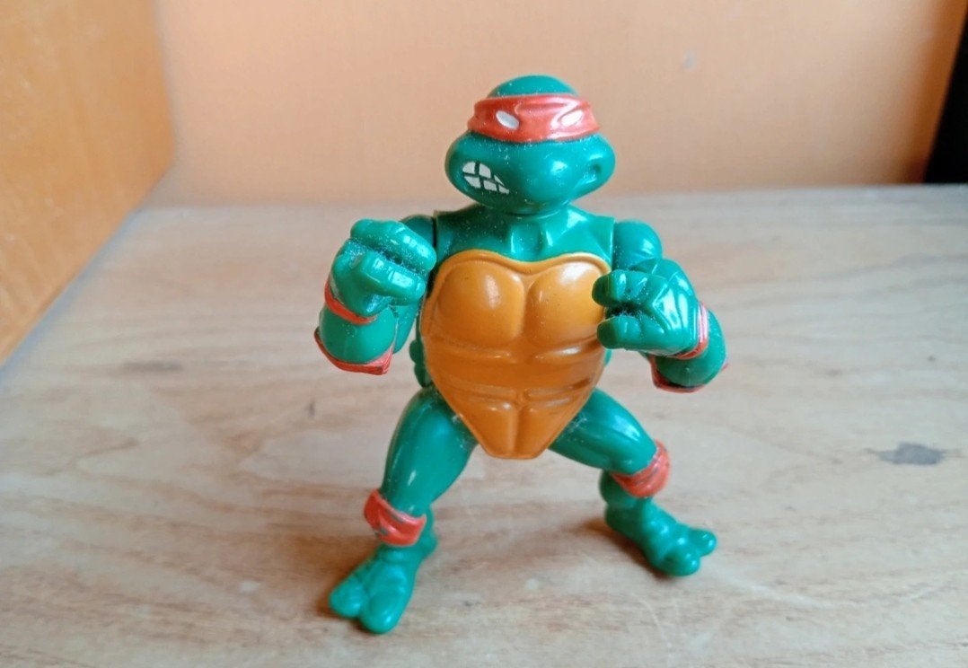 Tmnt ninja turtle michelangelo figuur 1988, Ophalen of Verzenden, Gebruikt