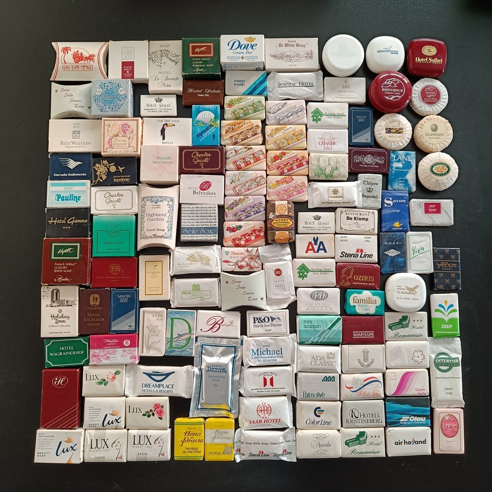 Collectie hotel/reclame mini zeepjes - 120stuks., Ophalen of Verzenden, Zo goed als nieuw
