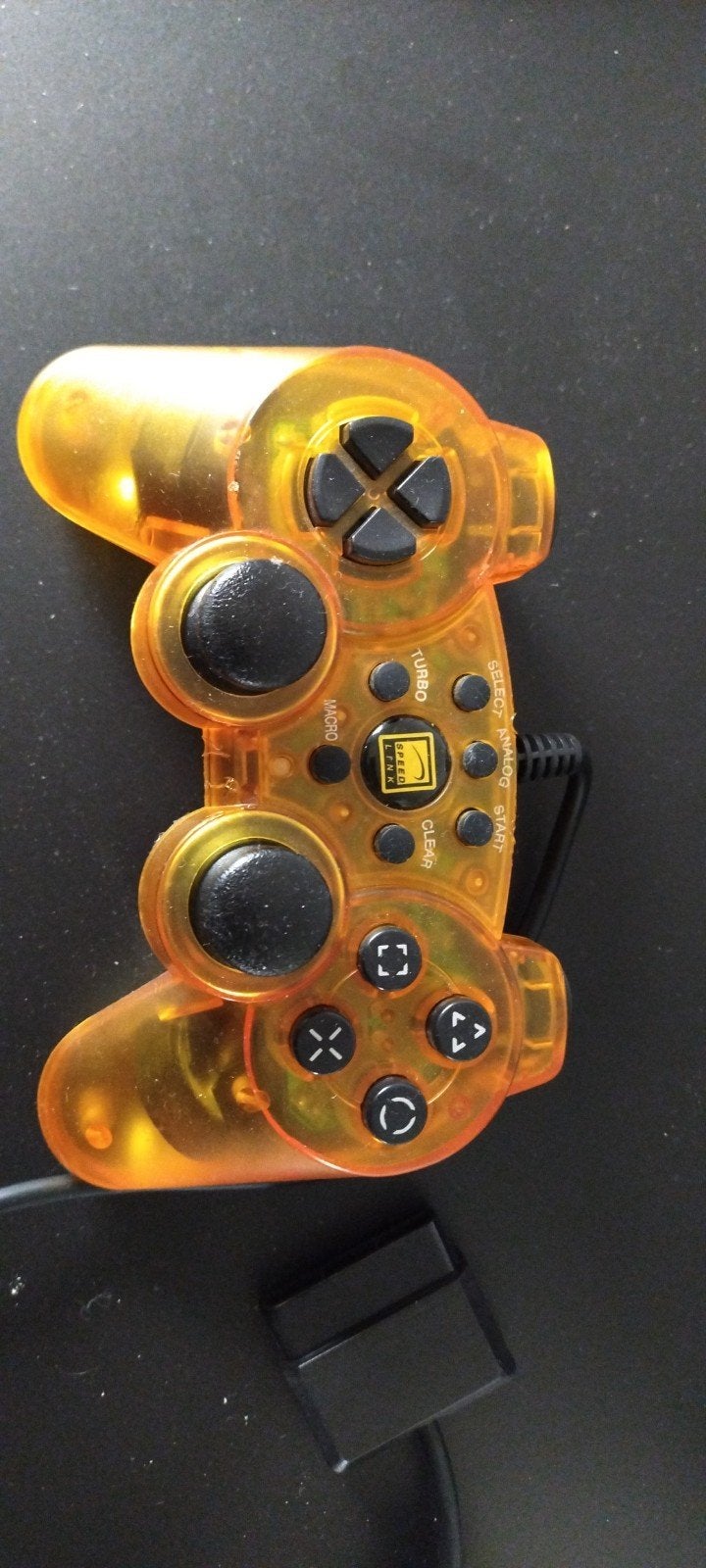 Transparante Oranje Controller voor PlayStation 1/2, Ophalen of Verzenden, Gebruikt, Controller, PlayStation 2