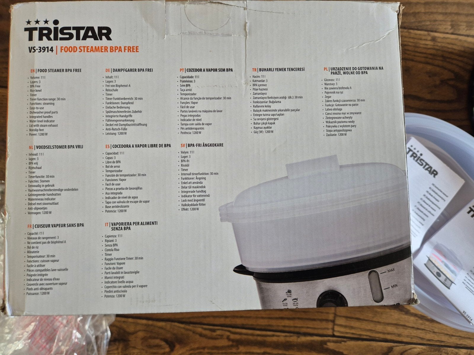 Tristar VS-3914 Voedselstomer - BPA Vrij, Ophalen of Verzenden, Nieuw