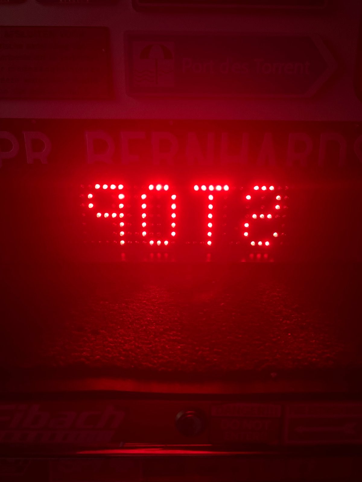 Unieke Stop Polizei  LED-lamp - Vintage Stijl, Verzenden, Gebruikt, Lichtbak of (neon) lamp