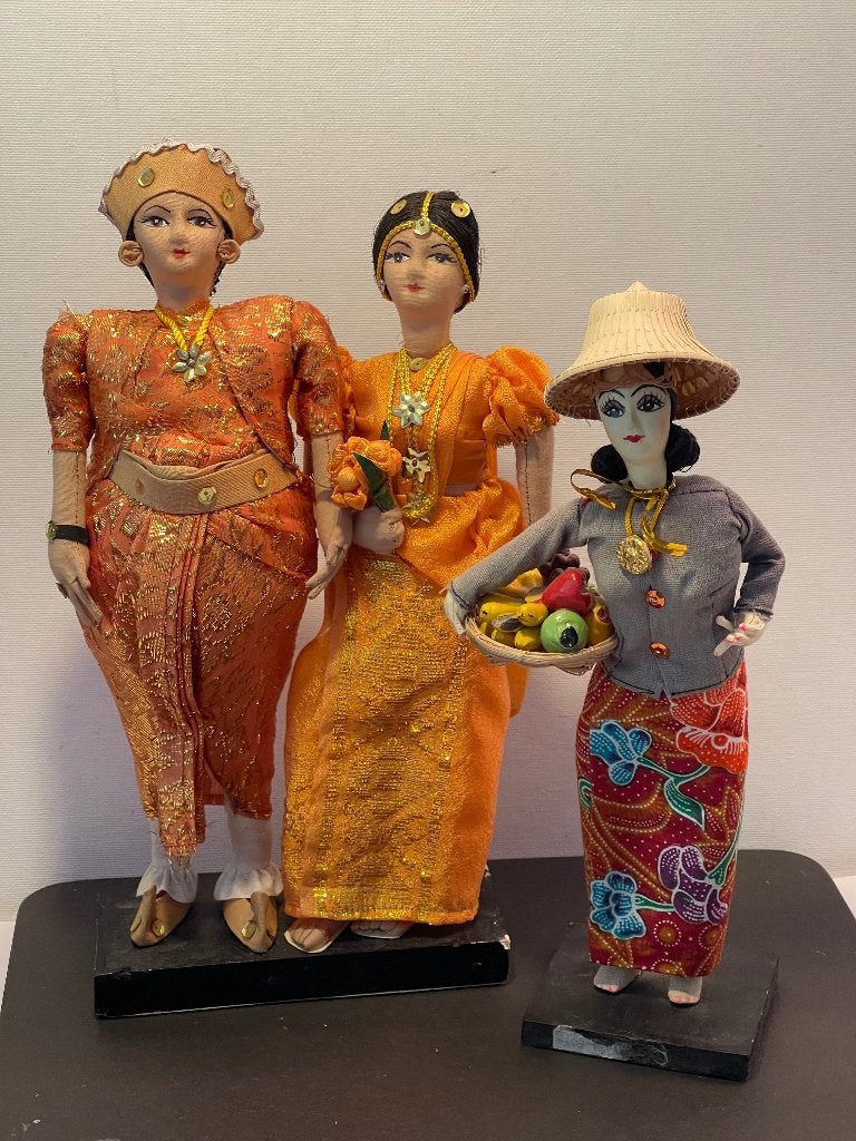 3 Indiase traditionele poppen, Ophalen of Verzenden, Pop