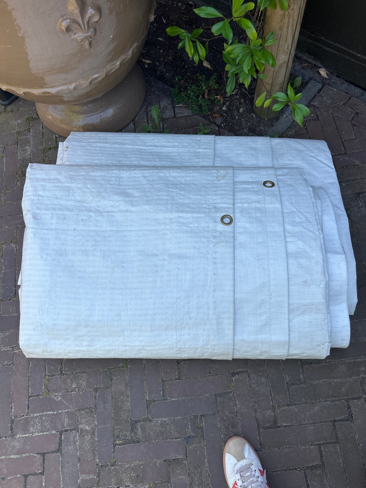 Afdekzeil 6x8 meter, Ophalen, Zo goed als nieuw, 15 m² of meer, Zeil