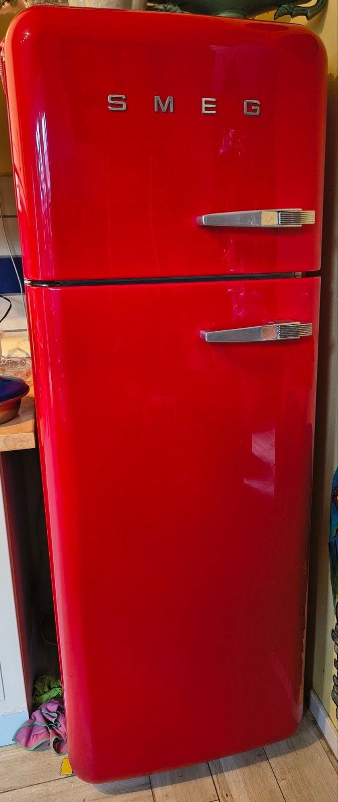 SMEG koelvriescombinatie, Ophalen, Gebruikt, 200 liter of meer, 60 cm of meer