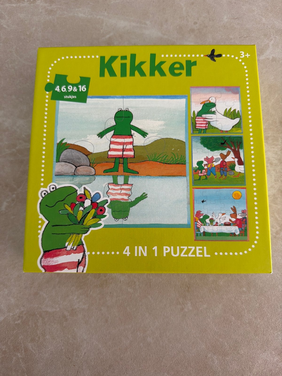 Kikker 4-in-1 Puzzel - 4, 6, 9 & 16 stukjes, Ophalen of Verzenden, 10 tot 50 stukjes, Gebruikt, 2 tot 4 jaar