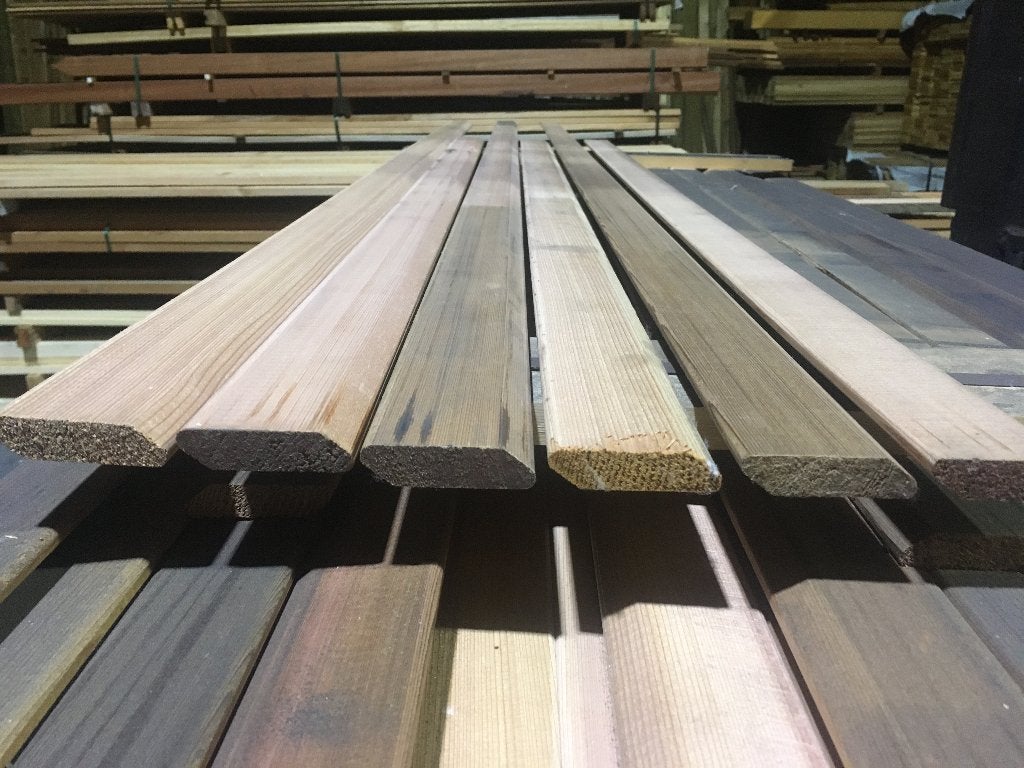 Planken-rhombus–open gevel-schutting-Red Cedar-15x58 mm, Ophalen, 6 meter of meer, Nieuw, 2 meter of meer