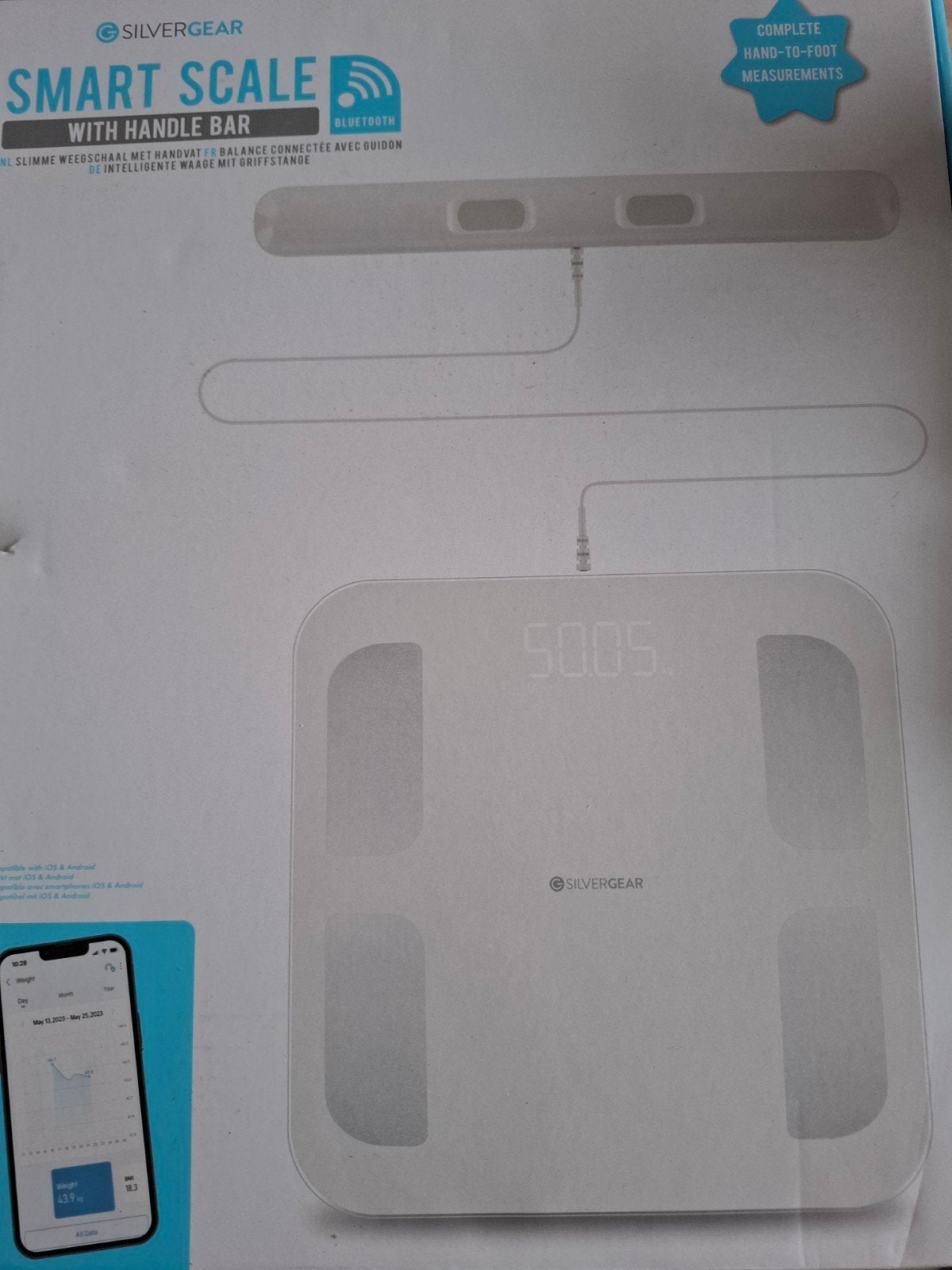 Smart scale with handle bar, Ophalen, Switch