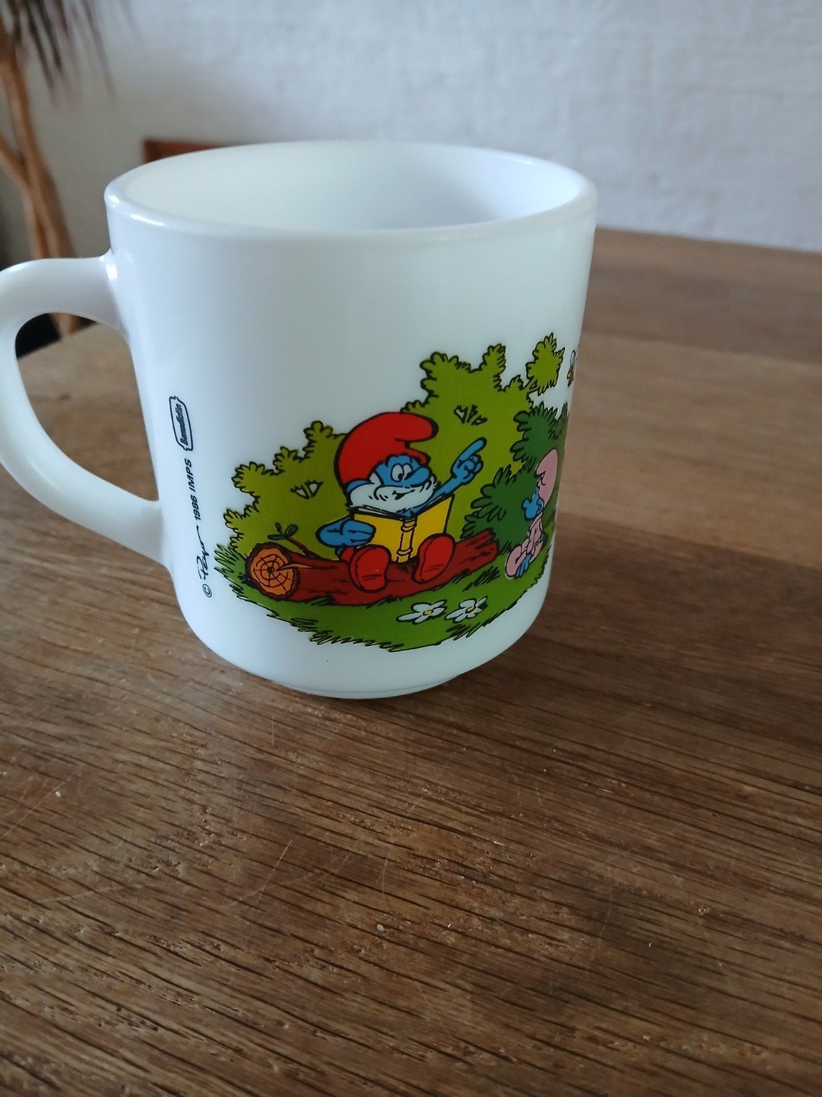 Arcopal 1986 Grote Smurf mok, Ophalen of Verzenden, Overige stijlen, Kop(pen) en/of Schotel(s), Glas