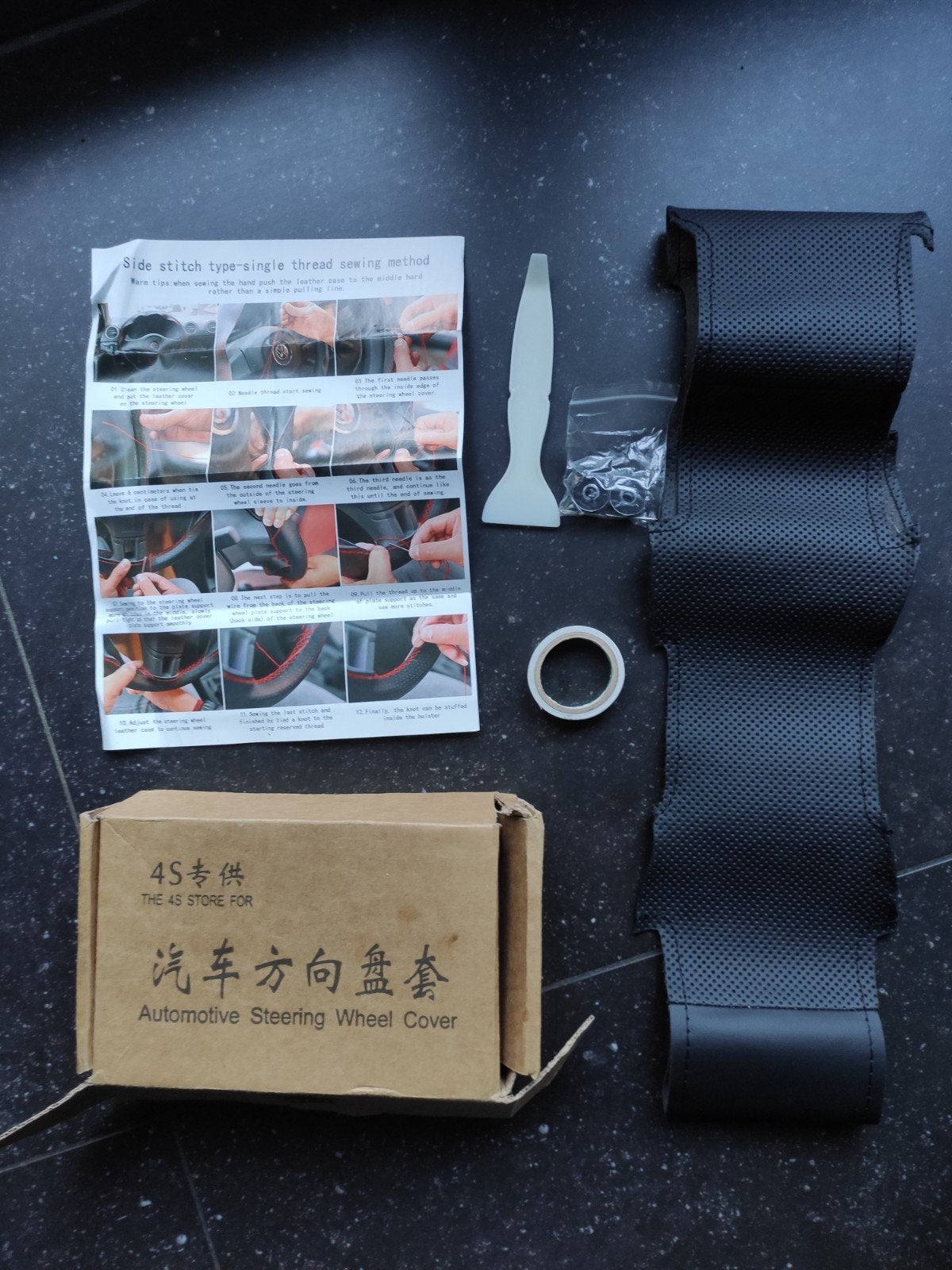 Stuurhoes - DIY Stuurwiel Cover met Naaiset, Auto diversen, Ophalen of Verzenden, Nieuw