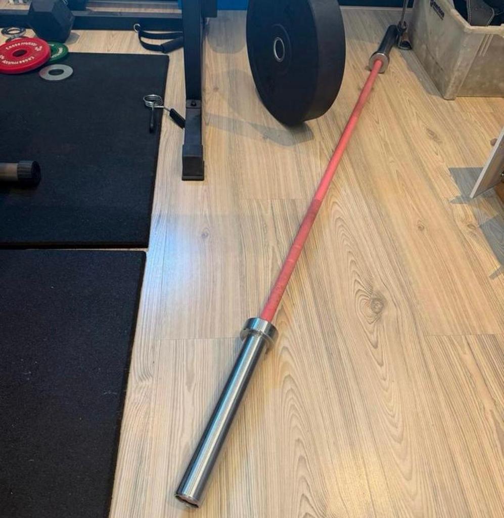 Crossmax 15 kg Olympische halterstang, Sport en Fitness, Fitnessmaterialen, Ophalen of Verzenden, Gebruikt, Armen, Halterstangen