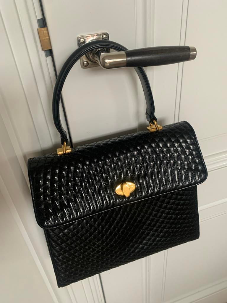 Vintage Bally Tasje - Echt Leder, Gouden Details, Ophalen, Gebruikt, Zwart, Avondtasje