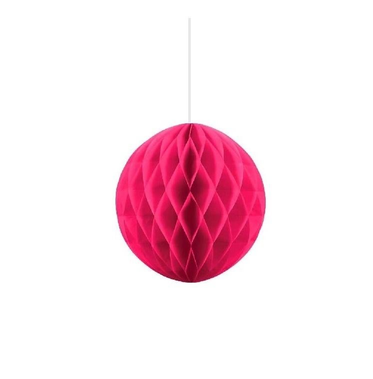 Honeycomb - honingraat bol - versiering - donker roze - 18cm, Hobby en Vrije tijd, Ophalen of Verzenden, Nieuw, Versiering, Verjaardag