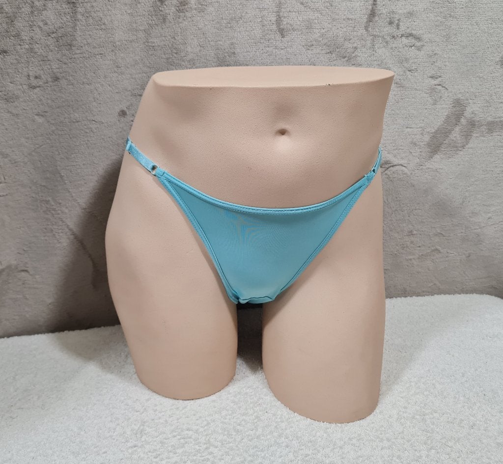 Microfiber String Cyaan met verstelbare bandjes (268), Nicolle_Lingerie, Ophalen of Verzenden, Groen, String