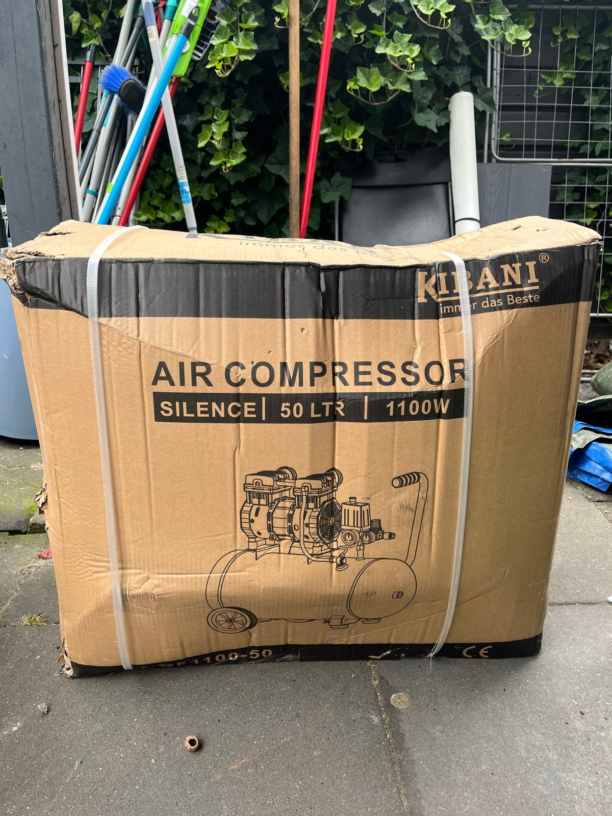 Kibani Air Compressor Silence 50L 1100W, Doe-het-zelf en Verbouw, Compressors, 6 tot 10 bar, Nieuw, Ophalen of Verzenden, 25 tot 100 liter