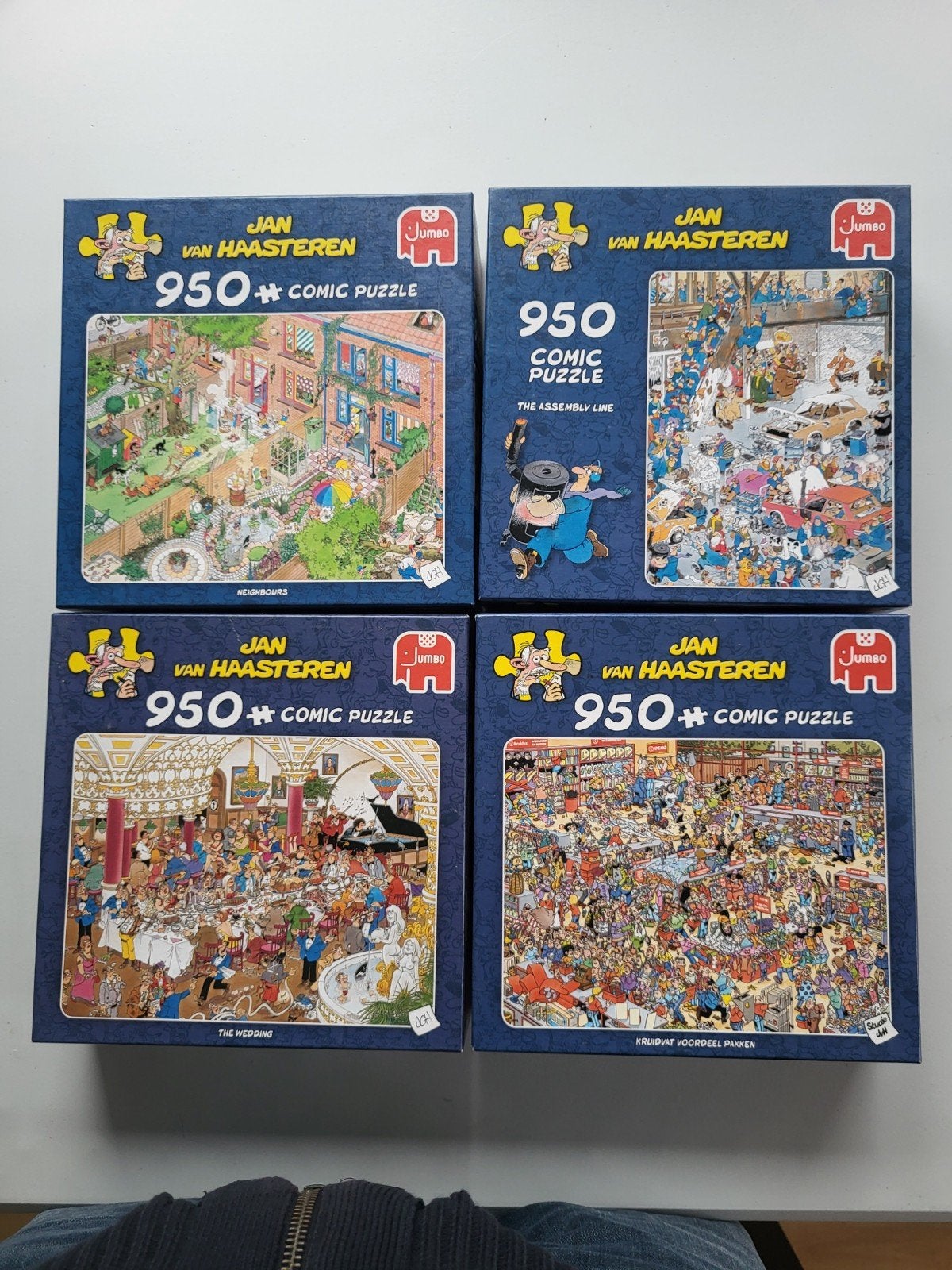 12 Jan van Haasteren puzzels - 950 stukjes, Ophalen, 500 t/m 1500 stukjes, Gebruikt, Legpuzzel