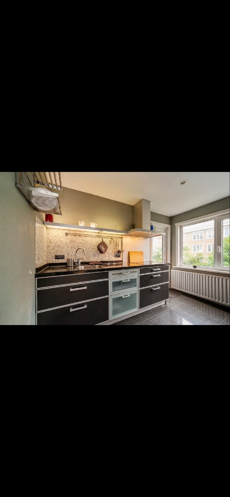 Keuken met Stenen Werkblad TEGEN ELK BOD, Ophalen, Gebruikt, Graniet of Steen, Dubbelwandige keuken