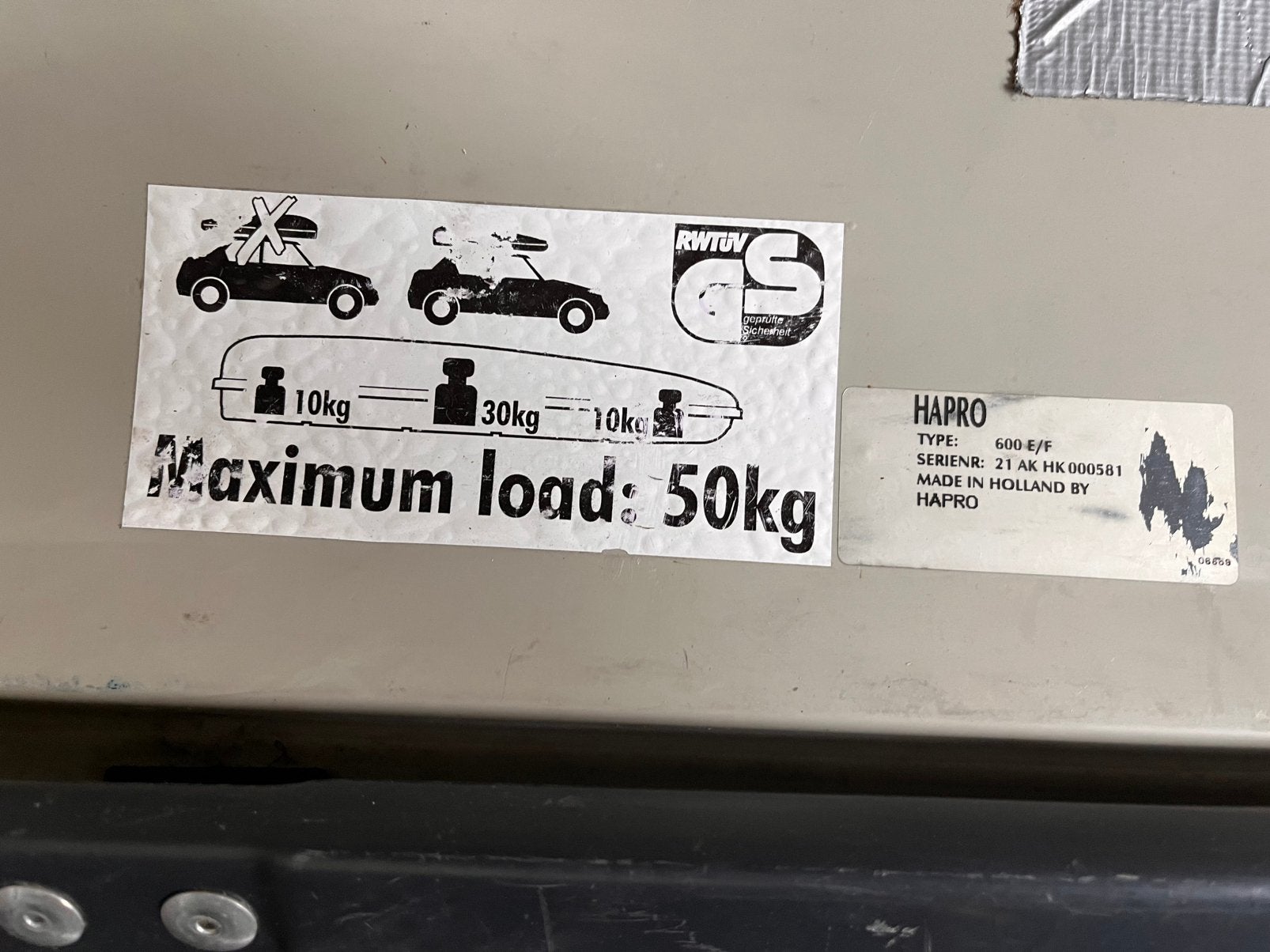 Dakkoffer / skibox, Auto diversen, Ophalen, Gebruikt