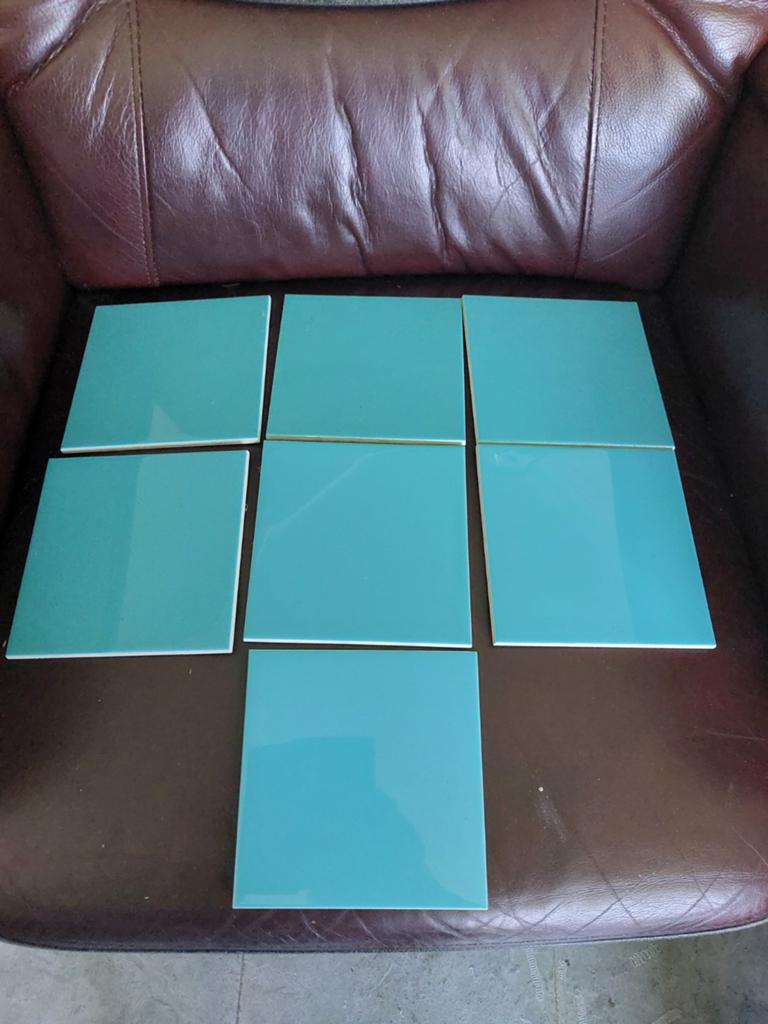 Mosa wandtegels 15x15 cm - Turquoise 7 stuks op halen, Nieuw, Minder dan 20 cm, Minder dan 5 m², Wandtegels
