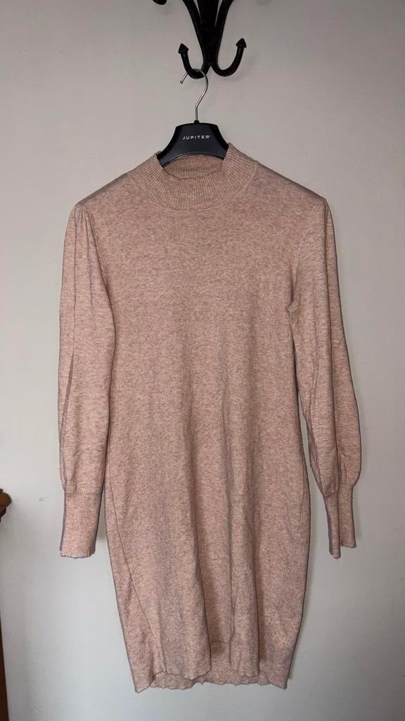 Zalmroze jurk Your Essentials met pofmouwen, Kleding | Dames, Jurken, Ophalen of Verzenden, Maat 38/40 (M), Roze, Boven de knie