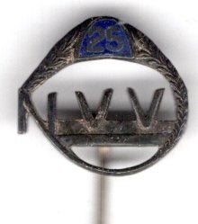 NVV vakbond 25 jaar lid zilverkleurig speldje ( U_435), Ophalen of Verzenden, Nieuw, Merk, Speldje of Pin