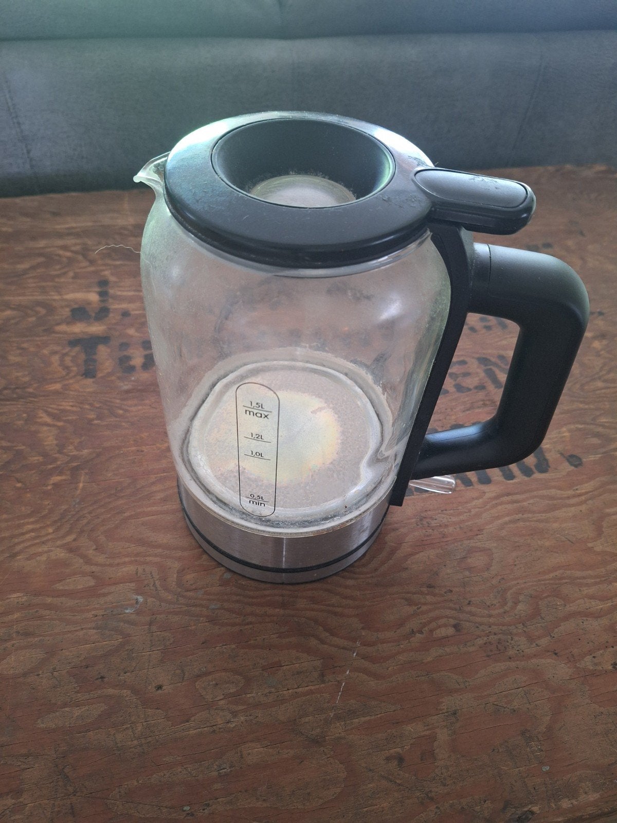 Hema Glazen Waterkoker - 1.5L, Witgoed en Apparatuur, Waterkokers, 1 tot 2 liter, Ophalen, Gebruikt, Rvs