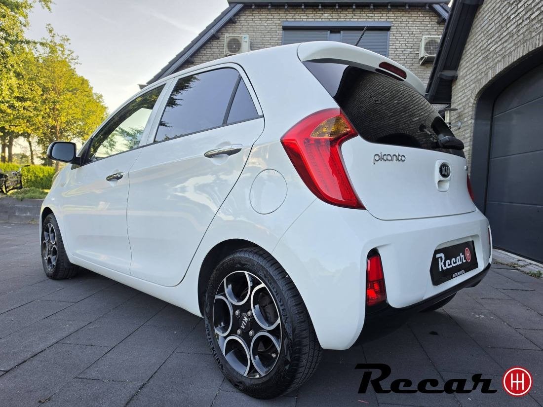 Kia Picanto - 1.2 CVVT First Edition/DealerOh/Clima/Cruise/A, Auto's, Kia, Euro 5, Gebruikt, 840 kg, Wit