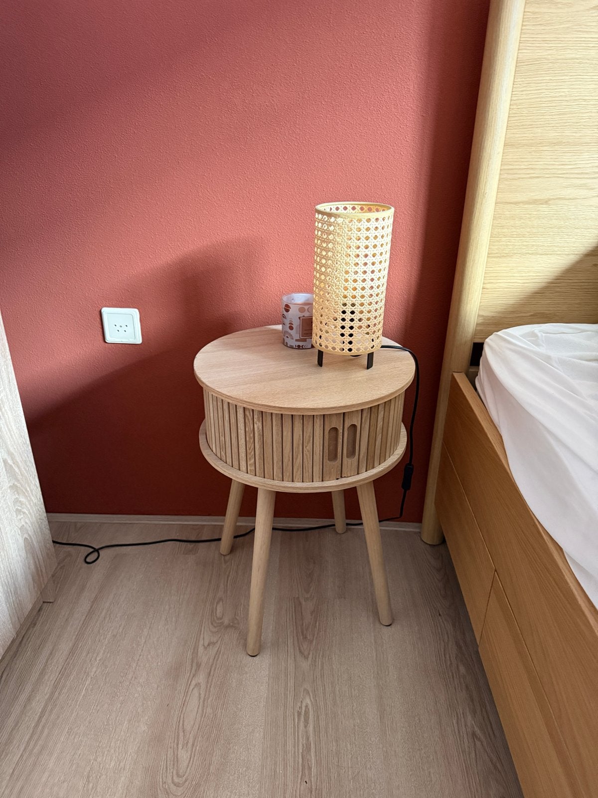 2 Xenos Uppsala nachtkastjes, rond, 40x45cm, Minder dan 45 cm, Ophalen of Verzenden, Zo goed als nieuw, Minder dan 55 cm
