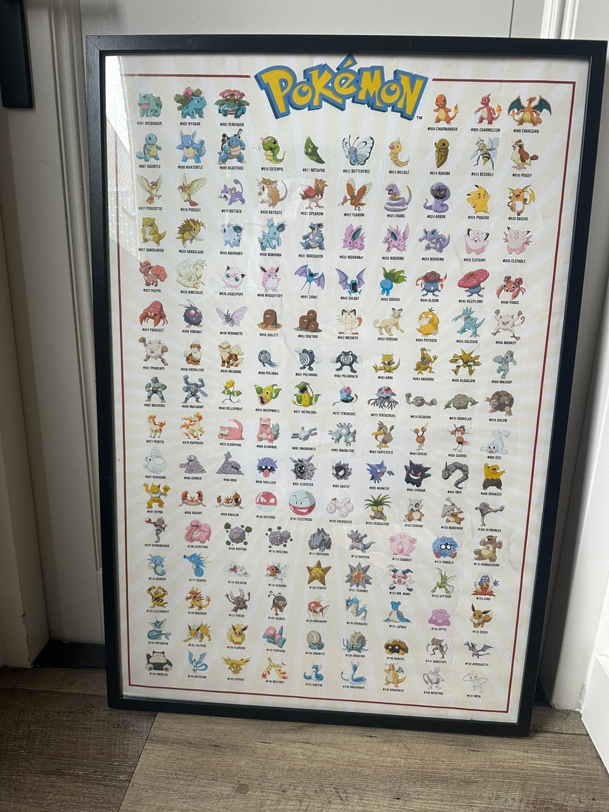 Schilderij lijst groot pokemon poster, Ophalen, Zo goed als nieuw, A1 t/m A3, Film en Tv