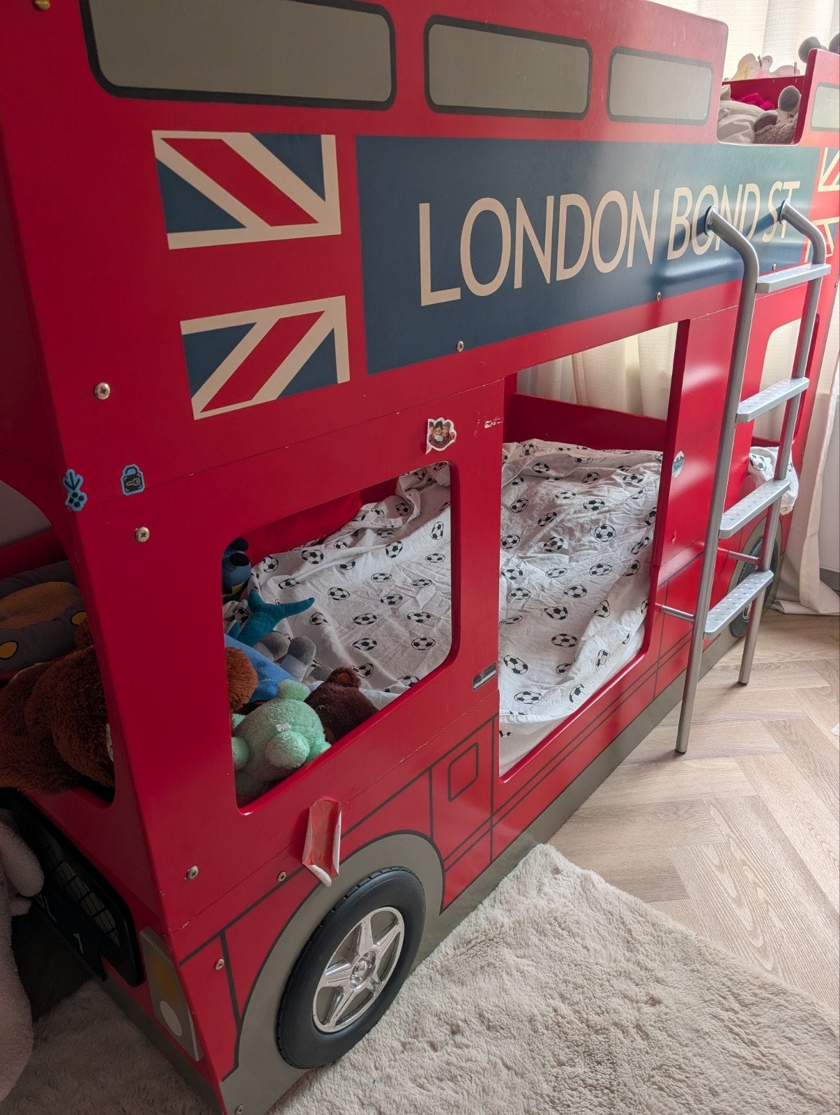 Engelse dubbeldekker bus stapelbed 90x200cm voor kids, Ophalen