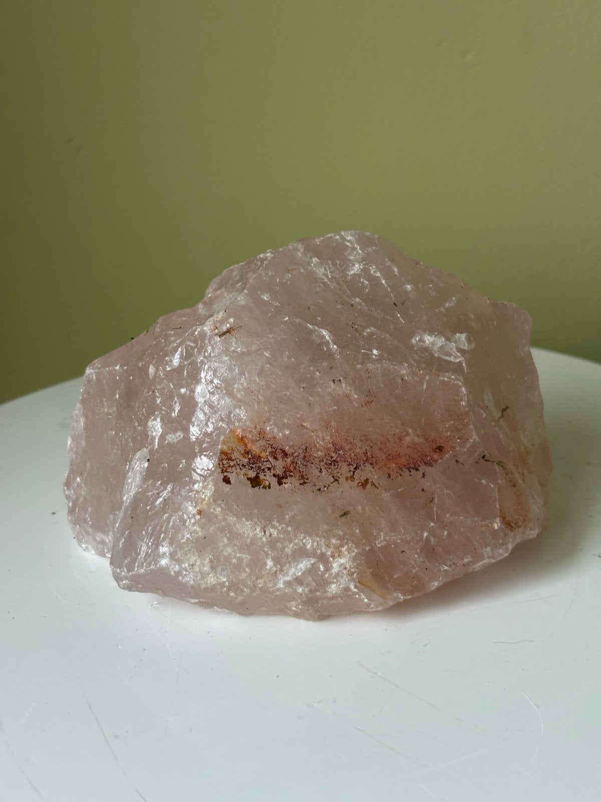 Ruwe Rozenkwarts Kristal Mineraal 712 gram, Ophalen of Verzenden, Mineraal