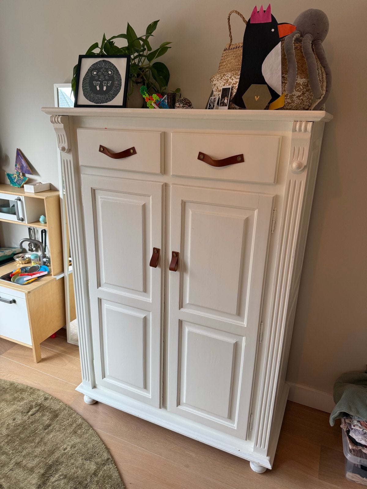 Kinderkamer kast en commode - Wit, Ophalen, Gebruikt, Kast, 50 tot 70 cm