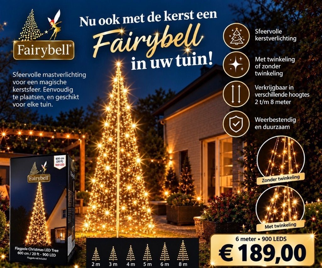 Fairybell mast verlichting 4 tot 8 meter,, Ophalen of Verzenden, Nieuw