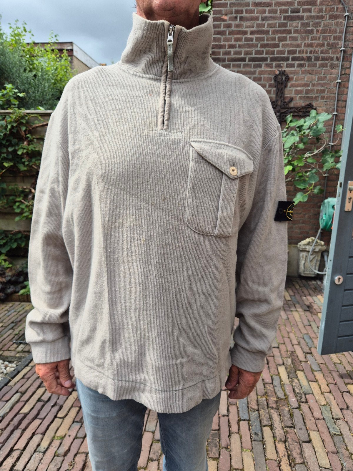 Stone Island Origineel XxL - licht grijs  Rits, Beige, Maat 56/58 (XL), Ophalen of Verzenden, Stone Island