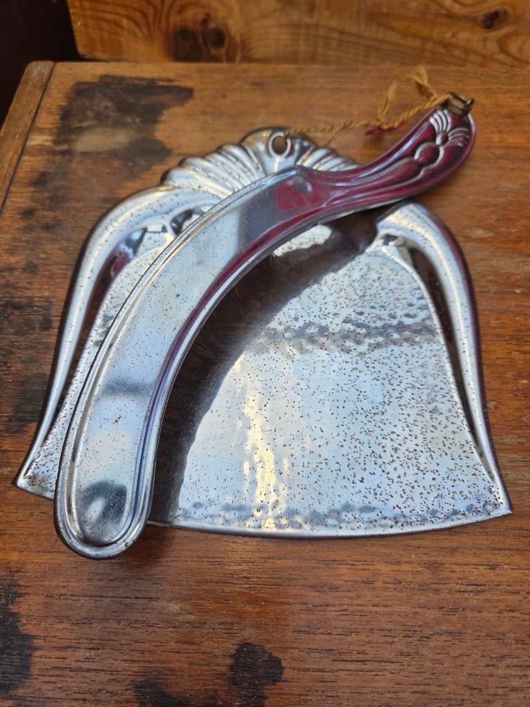 Vintage tafelborstelset - Stoffer en blik, Antiek en Kunst, Ophalen of Verzenden