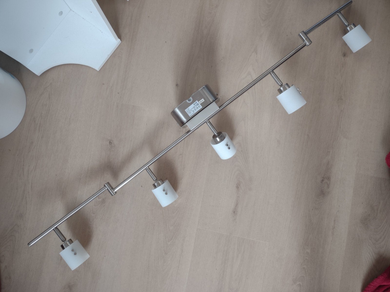 IKEA Plafondlamp met 5 verstelbare spots - Metaal, Gebruikt, Verstelbaar, Ophalen of Verzenden, Metaal