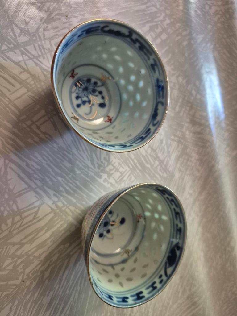 Antieke Japanse Theekopjes - Authentiek Handwerk, Ophalen