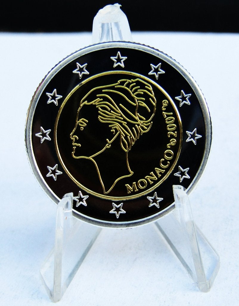 **    Zeldzame Monaco 2 Euro Proefmunt 2007 ** PROOF **, Postzegels en Munten, Verzenden, Monaco, 2 euro, Losse munt