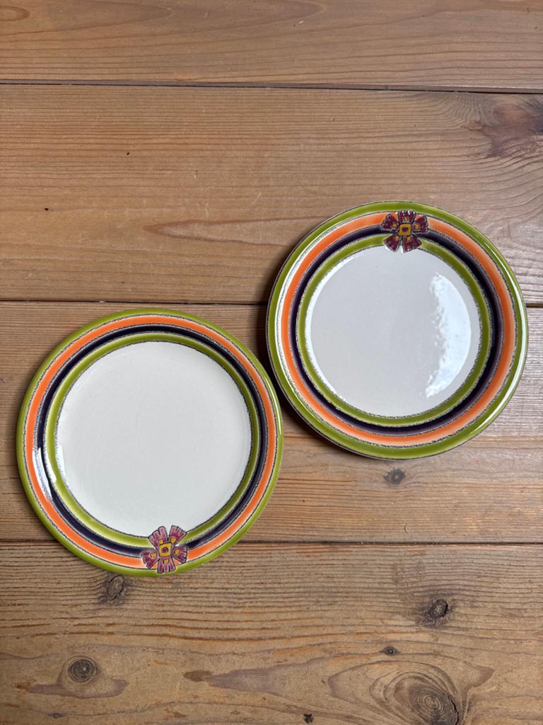 Vlaai/kleine ontbijtbordjes Artesa Handmade Ecuador, Huis en Inrichting, Keuken | Servies, Ophalen of Verzenden, Zo goed als nieuw
