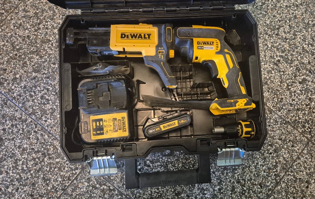 DeWALT 18V XR bandgipsschroefmachine, DCF620-serie., Ophalen, Zo goed als nieuw, Gereedschapsset, DeWalt