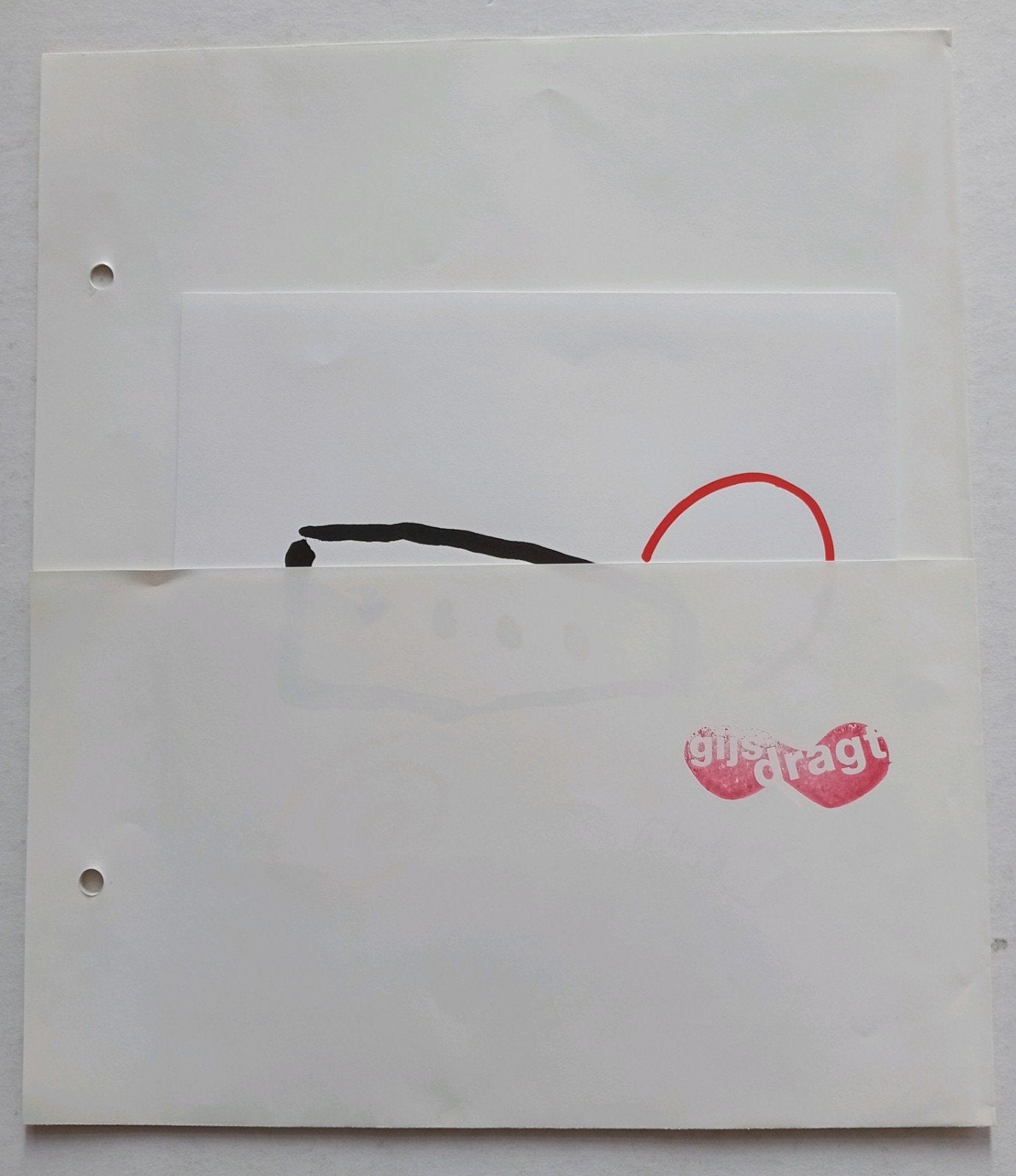 Gijs Dragt litho 1998 abstracte compositie, Ophalen of Verzenden