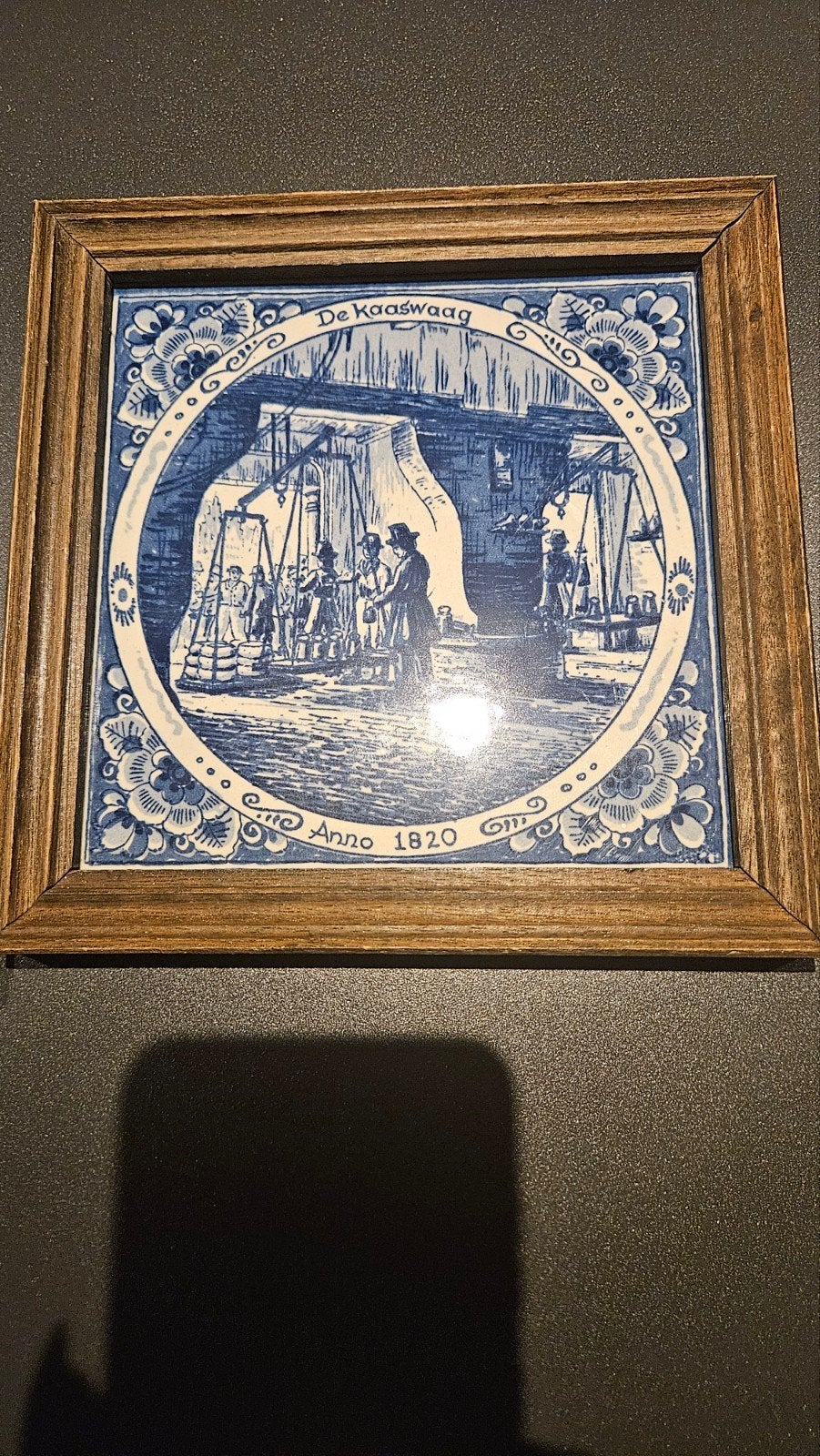 Delfts Blauw Tegeltableau - De Kaaswaag & De Boerderij, Ophalen of Verzenden