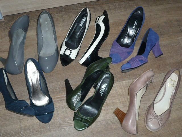 6 paar schoenen leer, Kleding | Dames, Ophalen, Pumps, Overige kleuren, Zo goed als nieuw