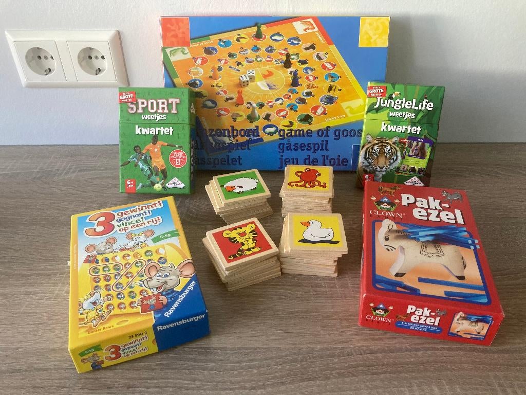 Set van 6 kinderspellen, Een of twee spelers, Ophalen of Verzenden, Gebruikt