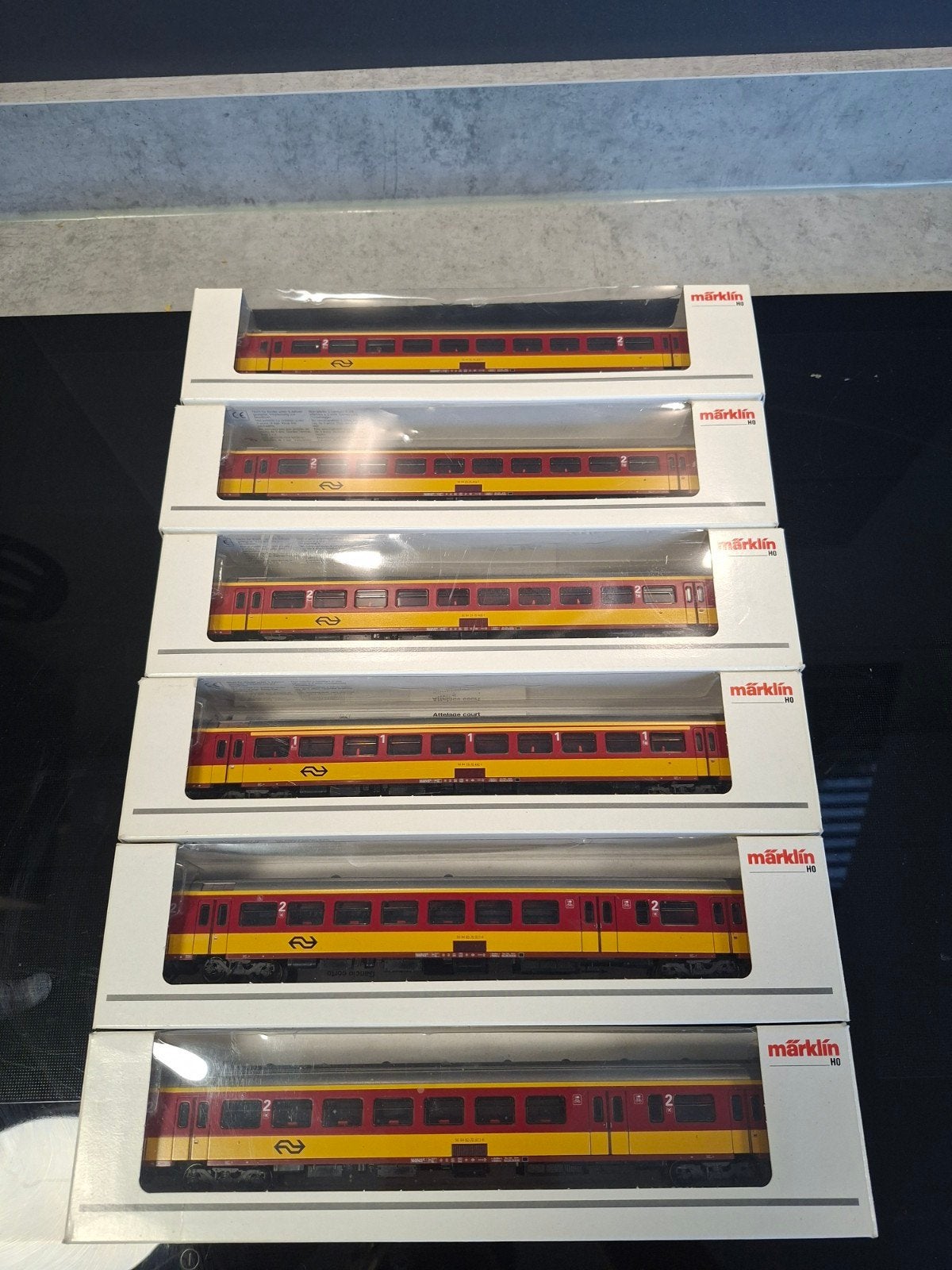 Märklin NS Benelux Rijtuigen - 6 Stuks in Perfecte Staat, Wisselstroom, Wagon, Ophalen of Verzenden, Märklin