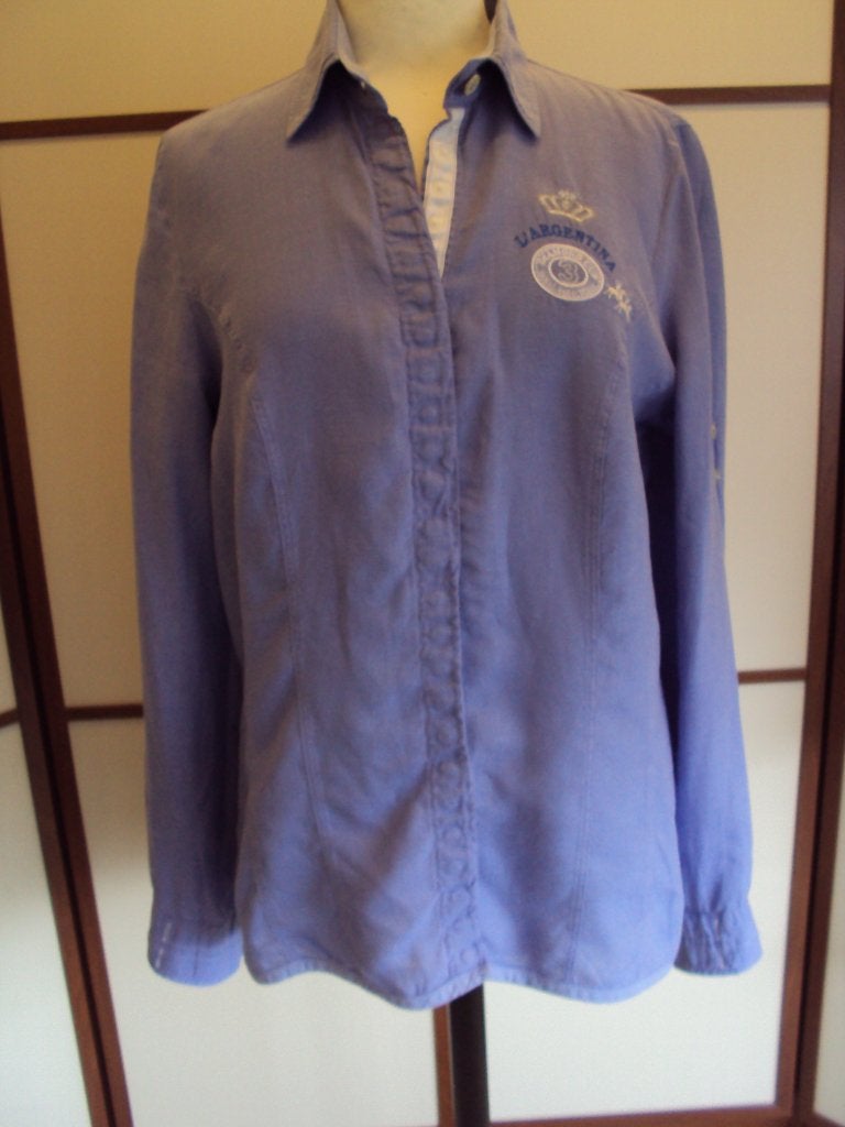 L 'Argentina blouse / blauw / M / z.g.a.n., Maat 38/40 (M), Blauw, Ophalen of Verzenden, Zo goed als nieuw
