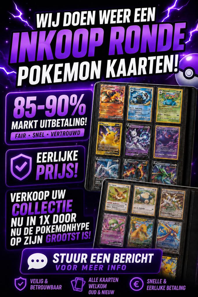 OP ZOEK NAAR COLLECTIES! TOT 90% PAYOUT!, Ophalen, Zo goed als nieuw, Meerdere kaarten, Foil