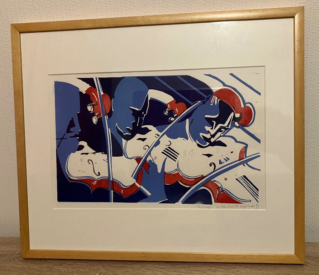 Schilderij “Ensemble” Jos B.J. Wigman , 50 – 75, Gebruikt, Oorspronkelijke maker, Ophalen of Verzenden