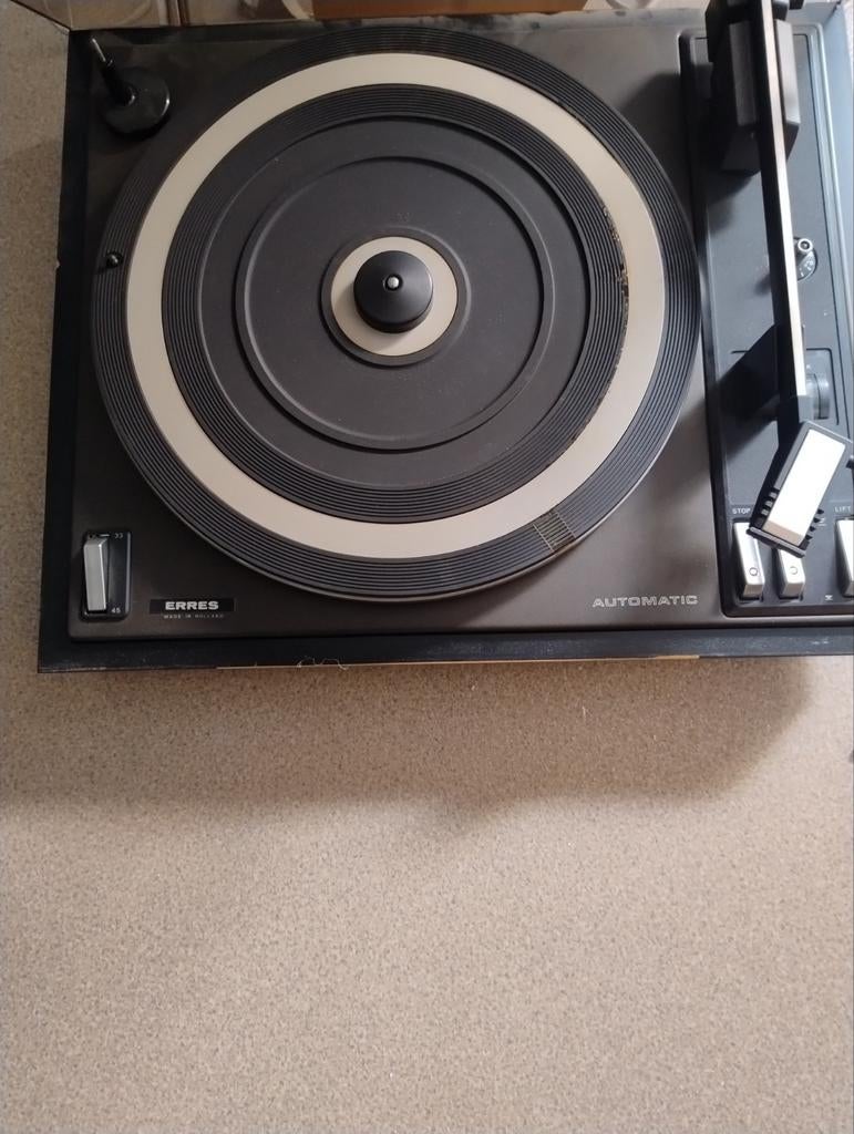 Erres platenspeler met nieuwe snaar - Vintage geluid, Gebruikt, Automatisch, Platenspeler, Ophalen