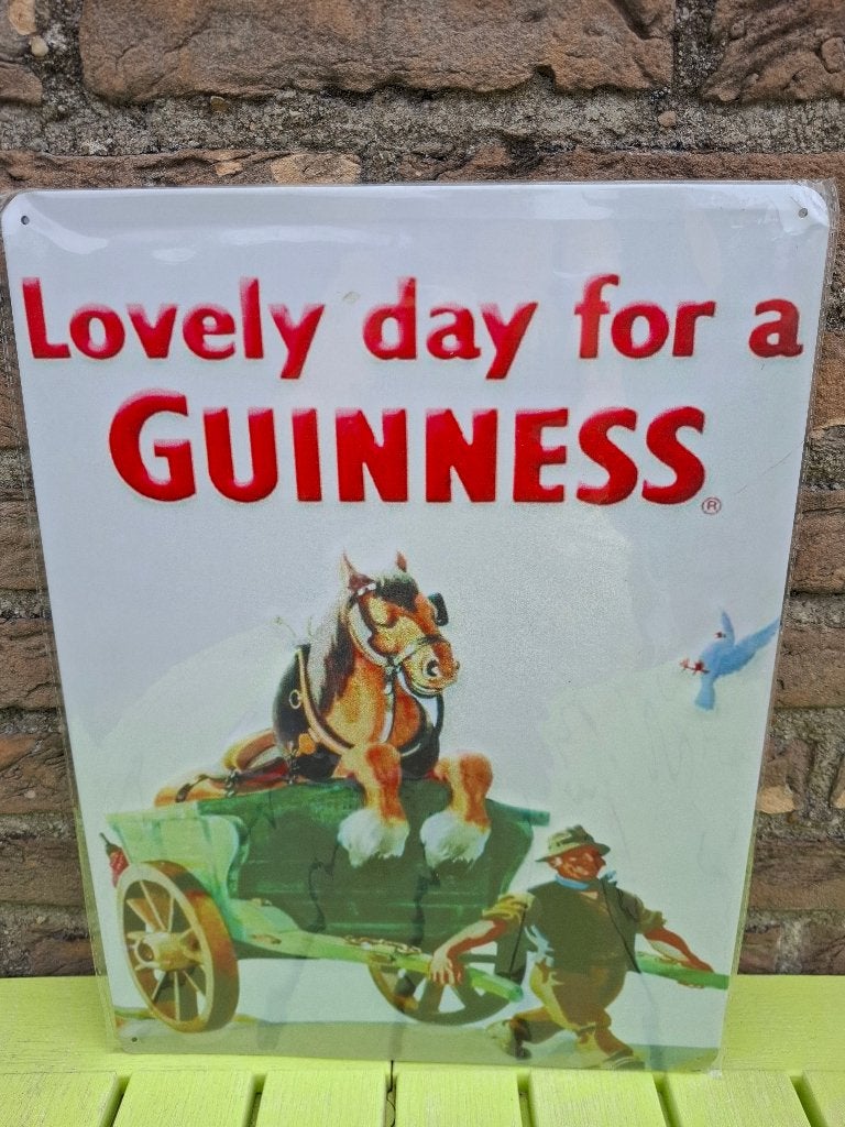 Reclamebord Guinness 40 x 30 cm, Ophalen of Verzenden, Nieuw, Reclamebord, Plaat of Schild, Overige merken